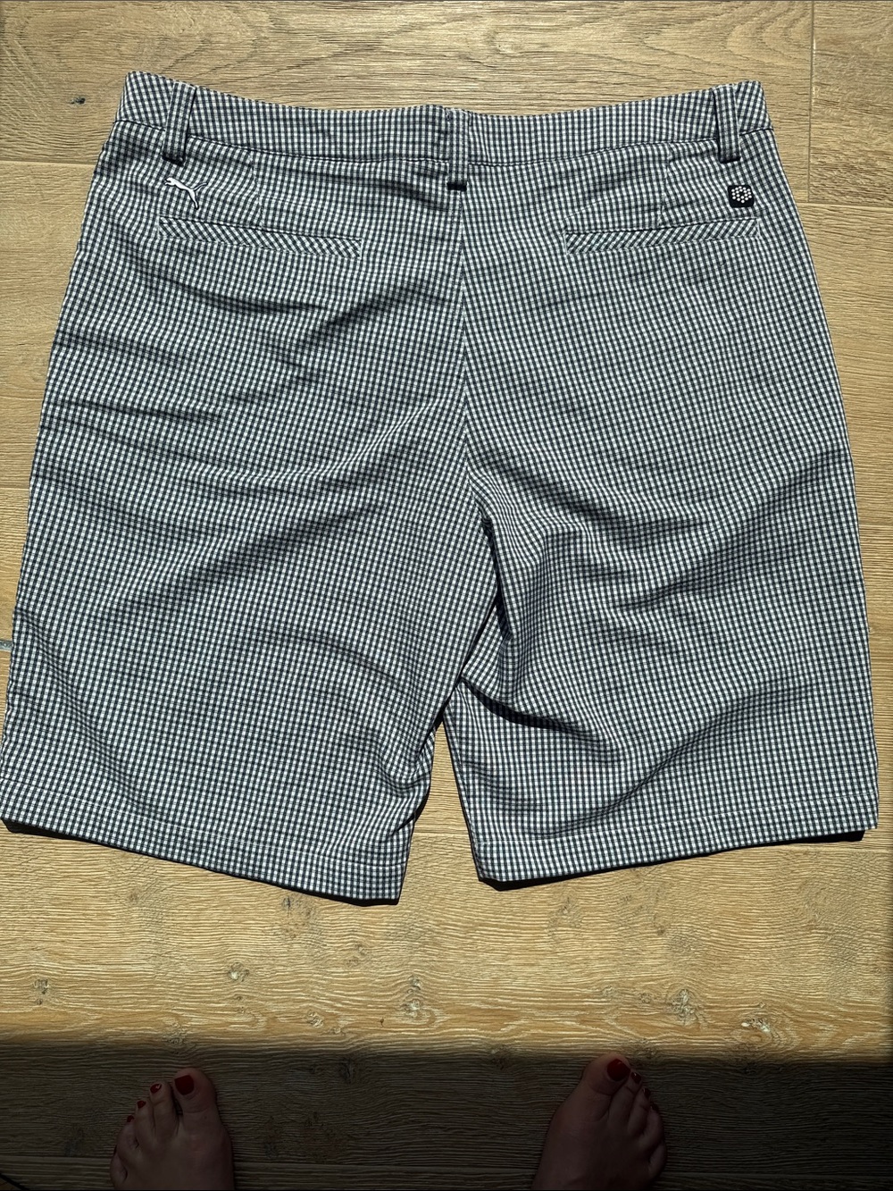 Men's Navy & White Puma Shorts